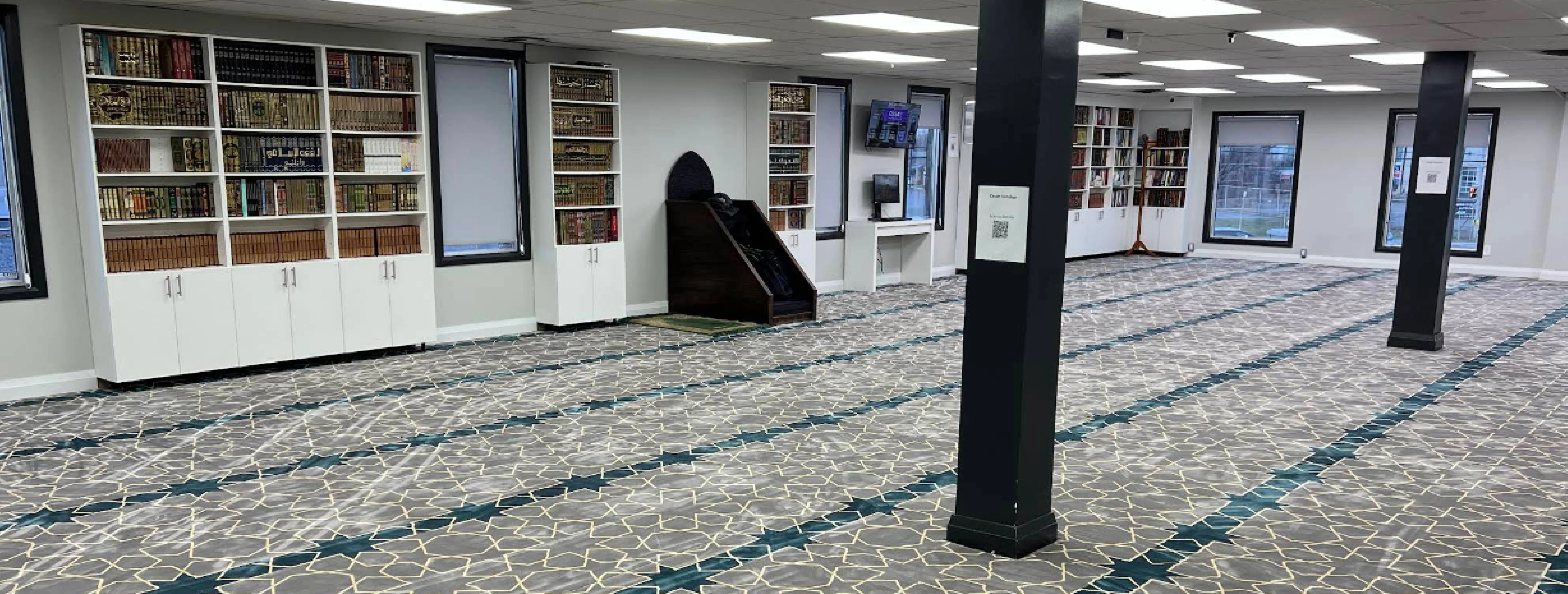 Interior prayer hall of MAC Qurtuba Islamic Centre Nepean